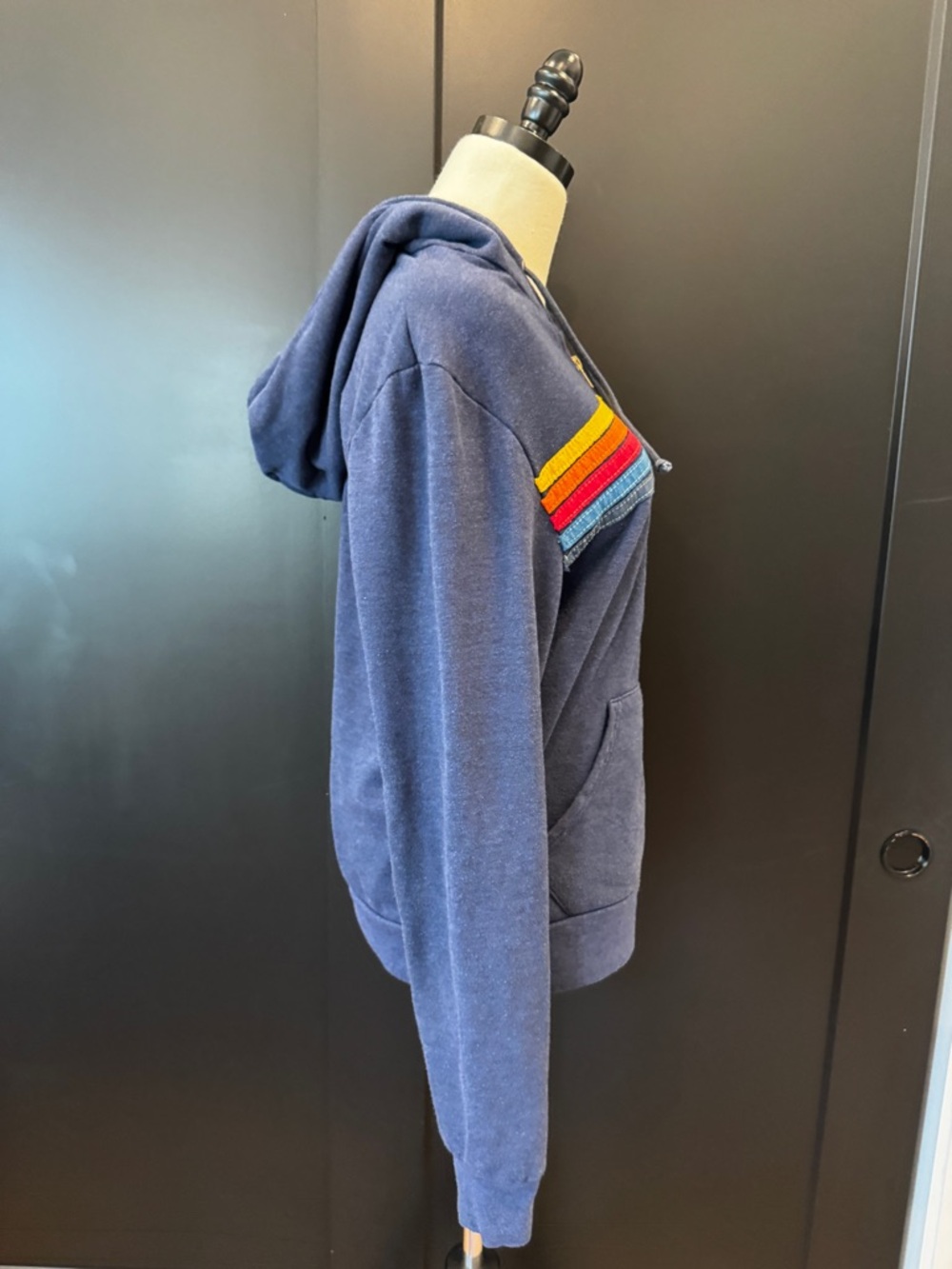 Aviator Nation 5 Stripe Hoodie in Navy - Medium - Excellent Condition. Cozy! - Picture 4 of 14